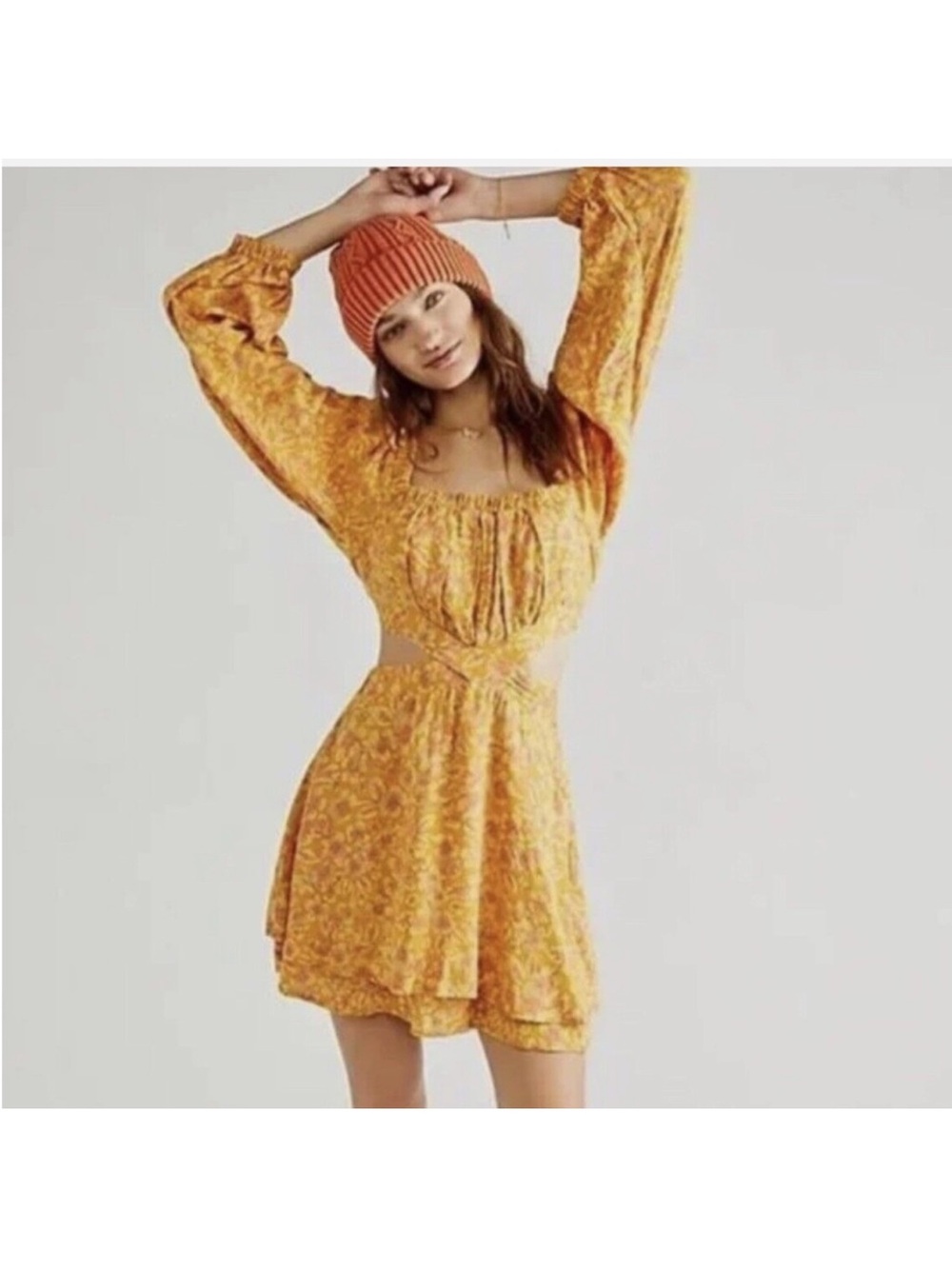 Free People Jael Cut out dress - Free People Floral open back dress XSmall - Picture 9 of 12